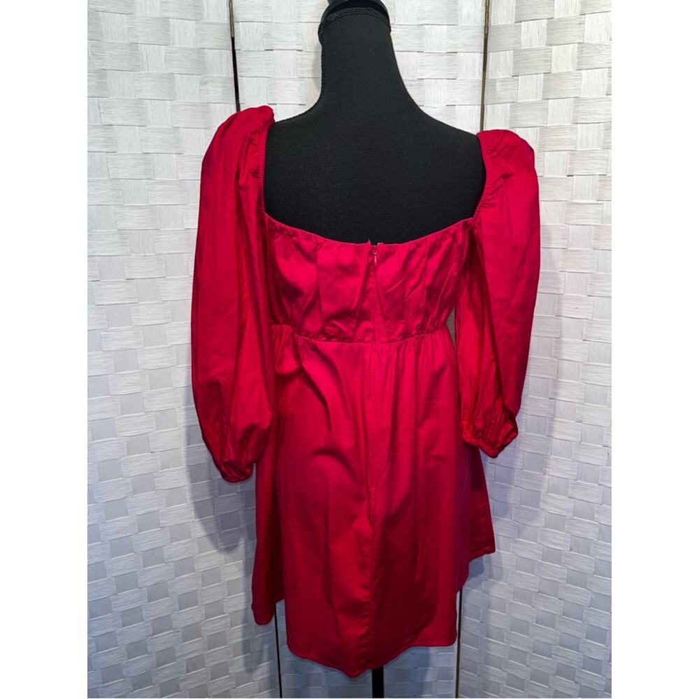 Reformation Farley Corvette Pink Babydoll Mini Dress Women’s Size 8 Ditsy - Picture 4 of 11